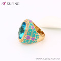 13718 Xuping newest style crystal bishop rings with 18k gold